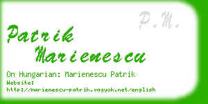 patrik marienescu business card